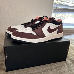 Brown and White Jordan 1 Lows